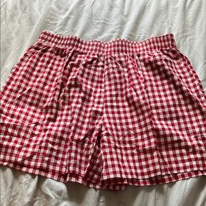 BloomChic Red and White with Gingham Pattern Boxer Short Style